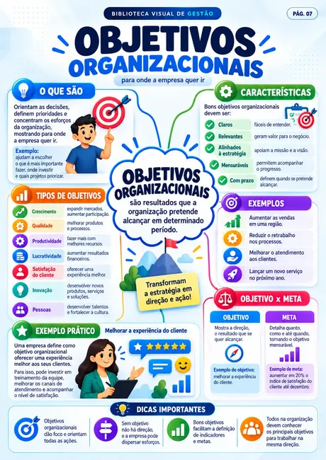 Amostra: Objetivos organizacionais